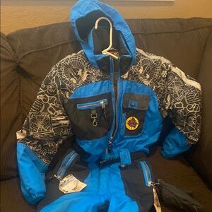 Obermeyer Blue and Black Snowsuit